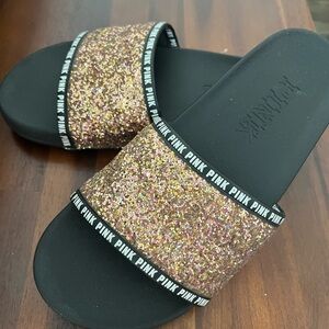 PINK Victoria's Secret Shoes Victorias Secret Pink Metallic